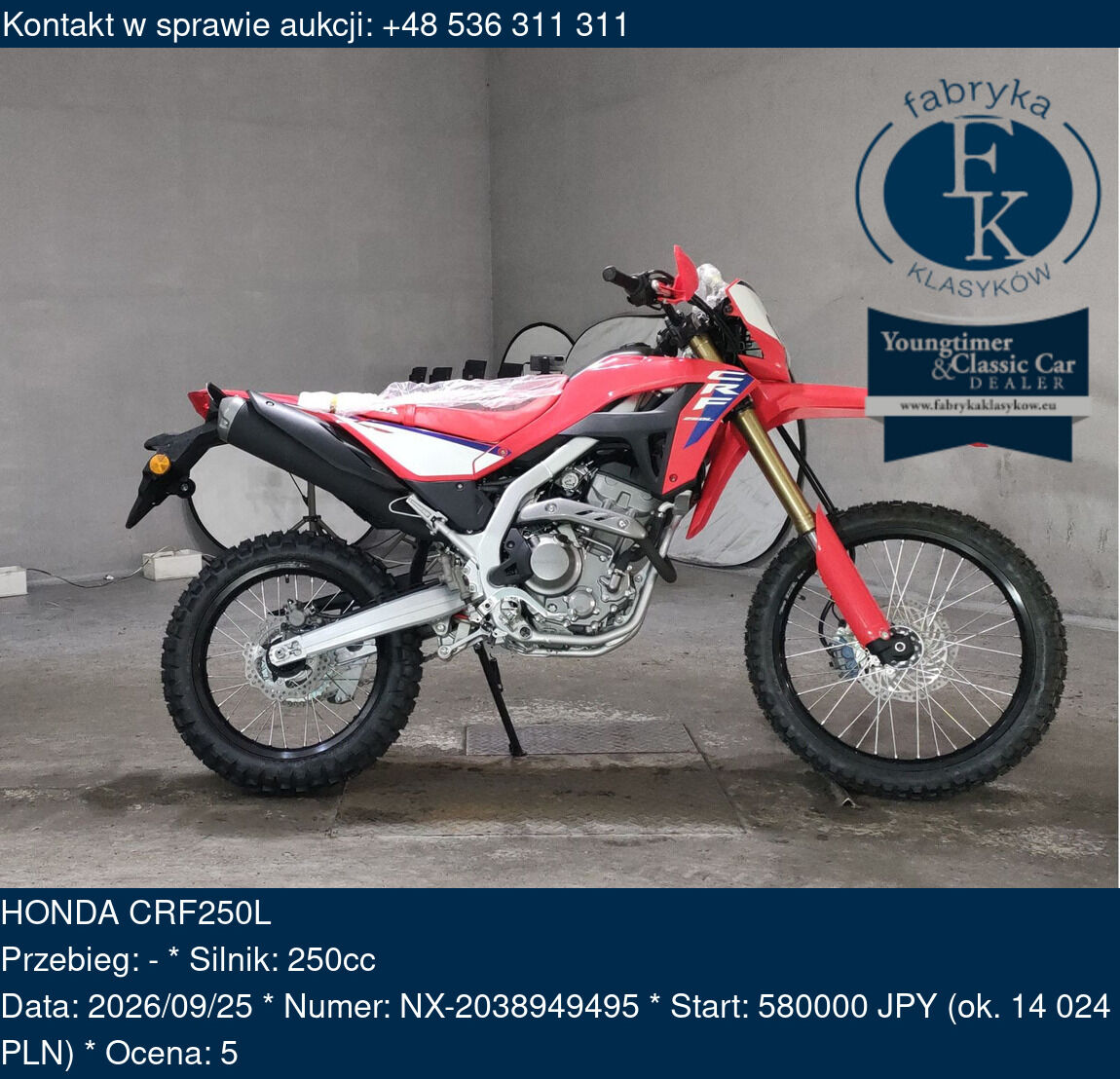 HONDA CRF250L  - zdjęcie 2