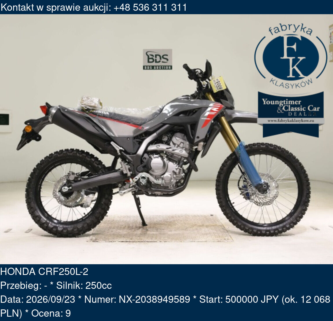 HONDA CRF250L-2  - zdjęcie 2