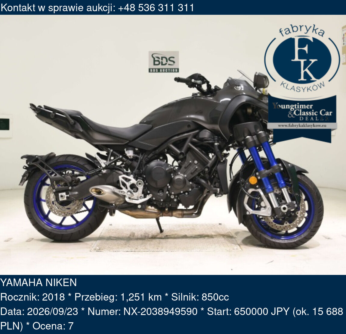 YAMAHA NIKEN 2018 - zdjęcie 2