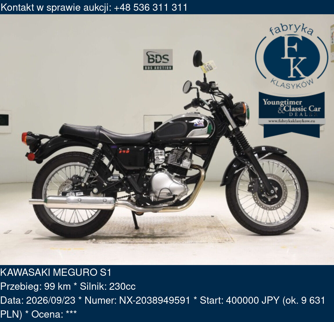 KAWASAKI MEGURO S1 - zdjęcie 2