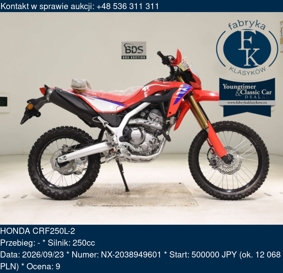 HONDA CRF250L-2  - zdjęcie 2