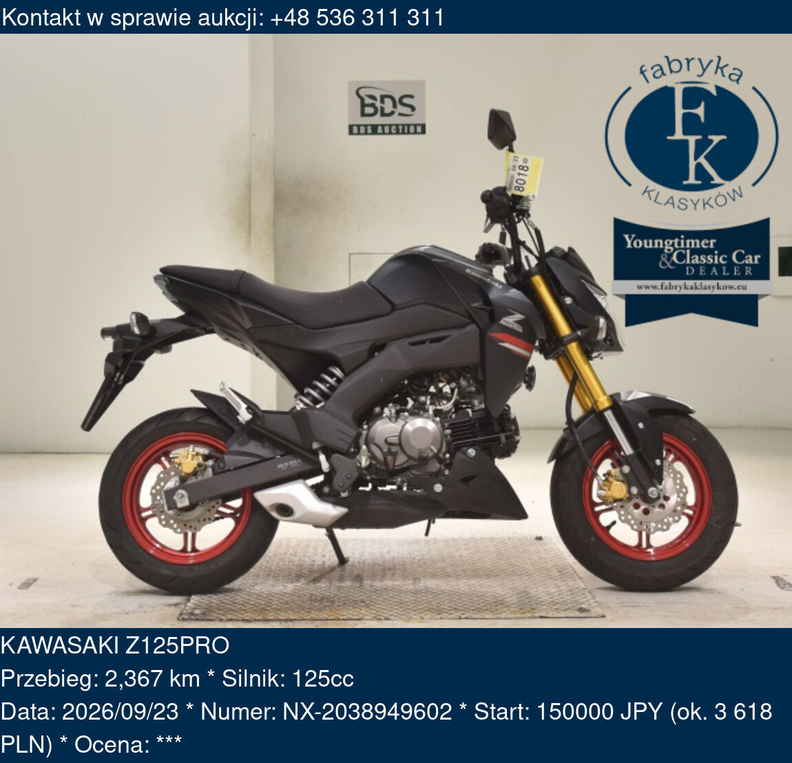 KAWASAKI Z125PRO  - zdjęcie 2