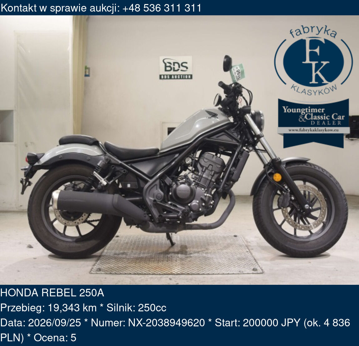 HONDA REBEL 250A  - zdjęcie 2