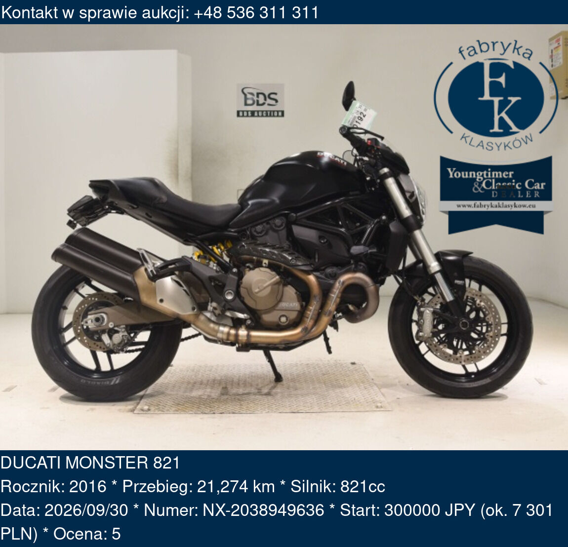 DUCATI MONSTER 821 2016 - zdjęcie 2