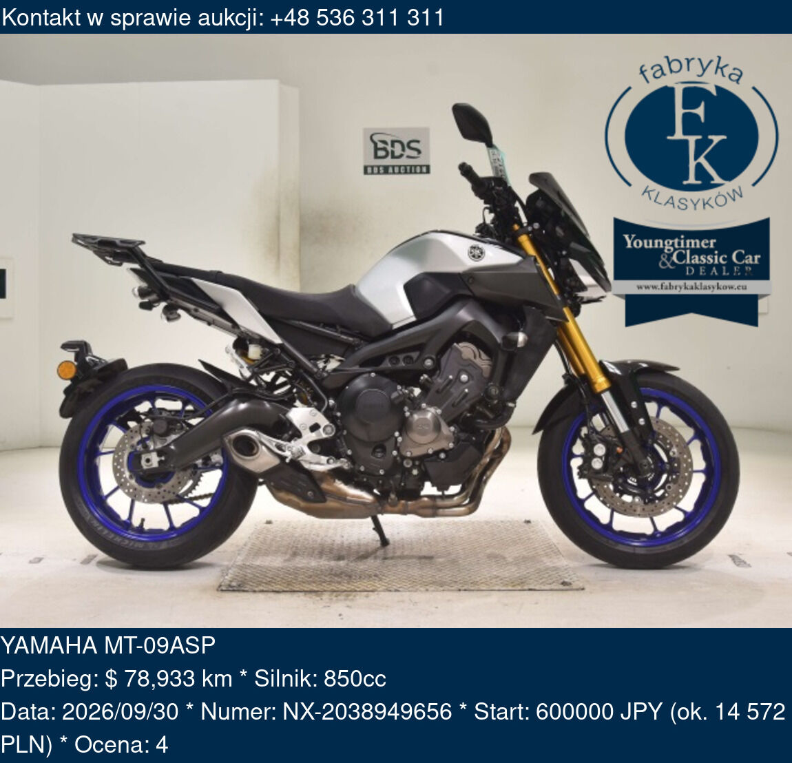 YAMAHA MT-09ASP  - zdjęcie 2