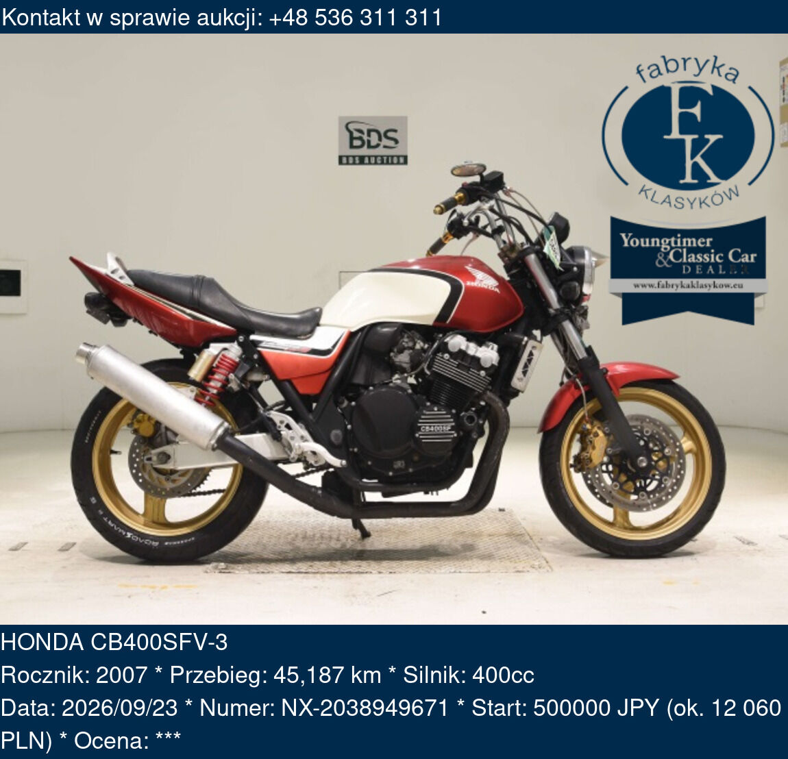 HONDA CB400SFV-3 2007 - zdjęcie 2