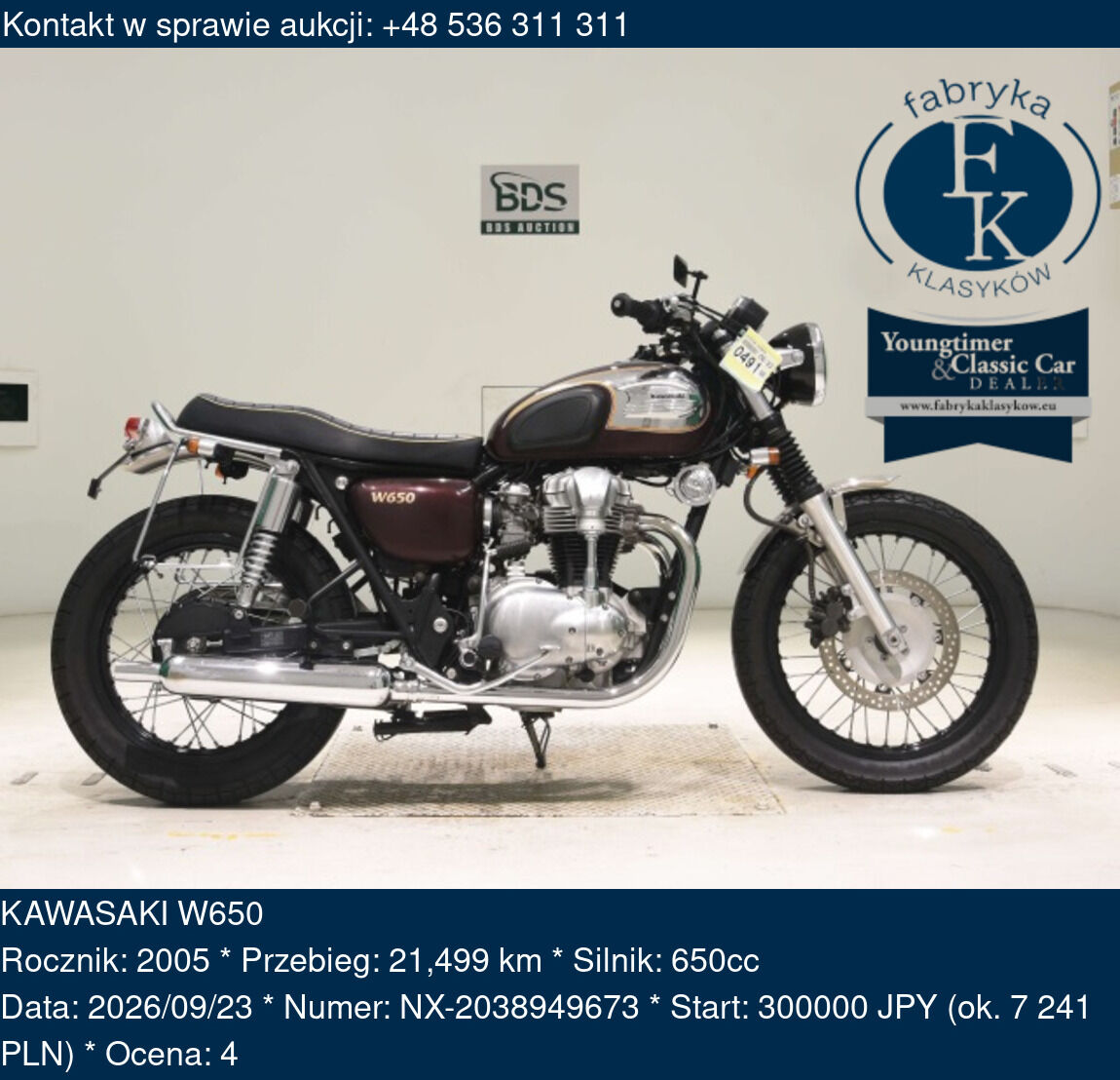 KAWASAKI W650 2005 - zdjęcie 2