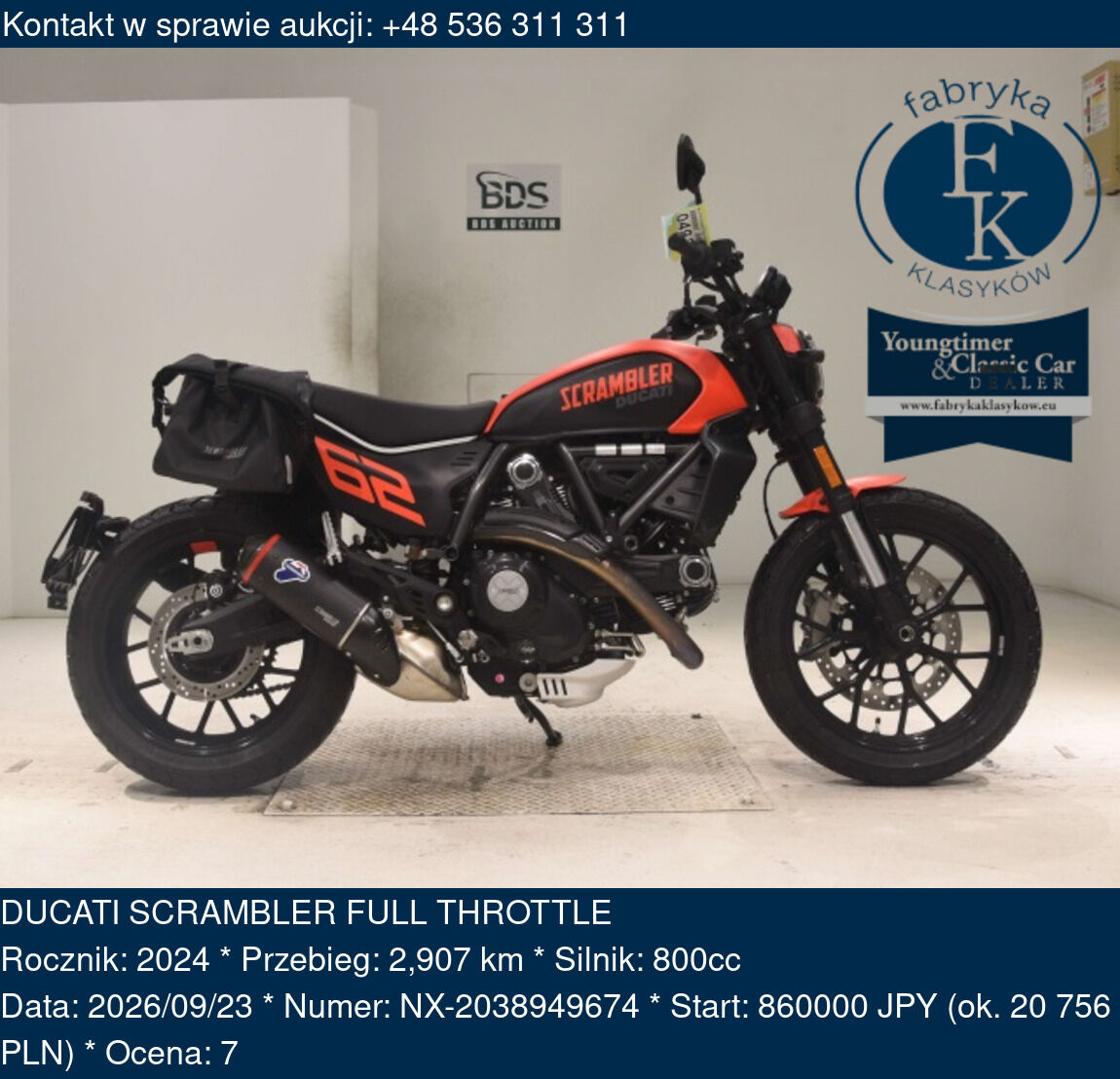 DUCATI SCRAMBLER FULL THROTTLE 2024 - zdjęcie 2