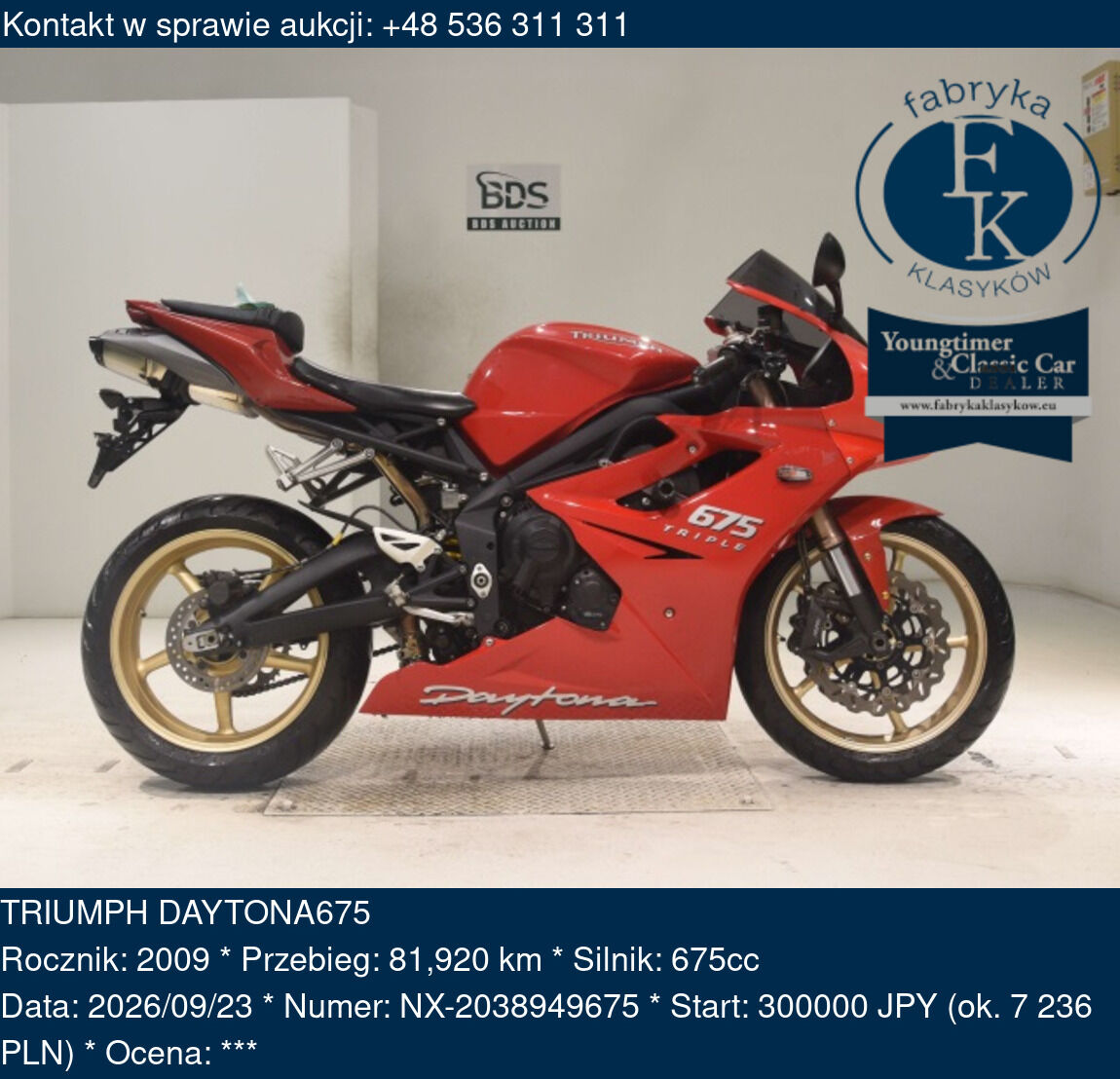 TRIUMPH DAYTONA675 2009 - zdjęcie 2