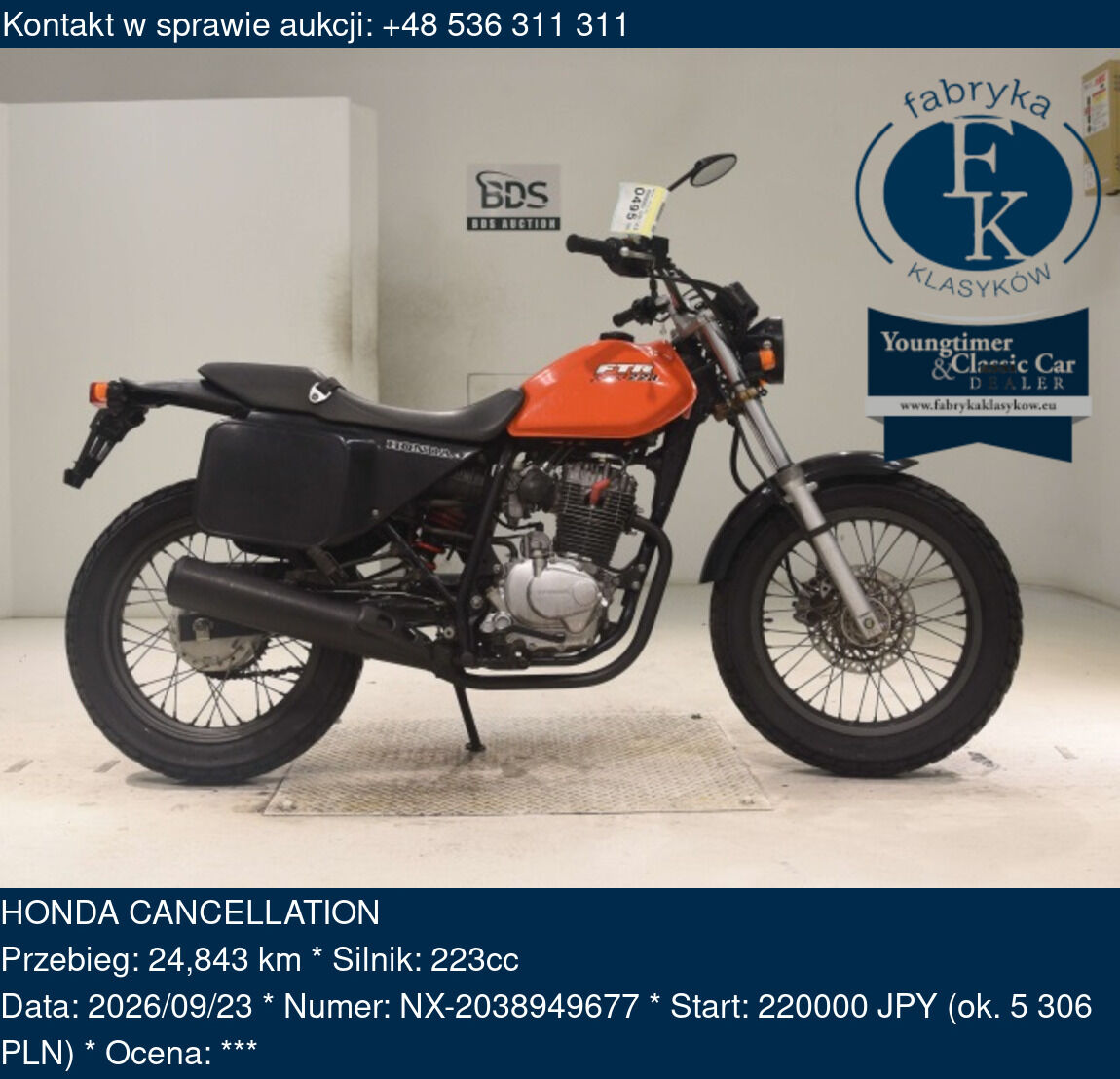 HONDA CANCELLATION  - zdjęcie 2