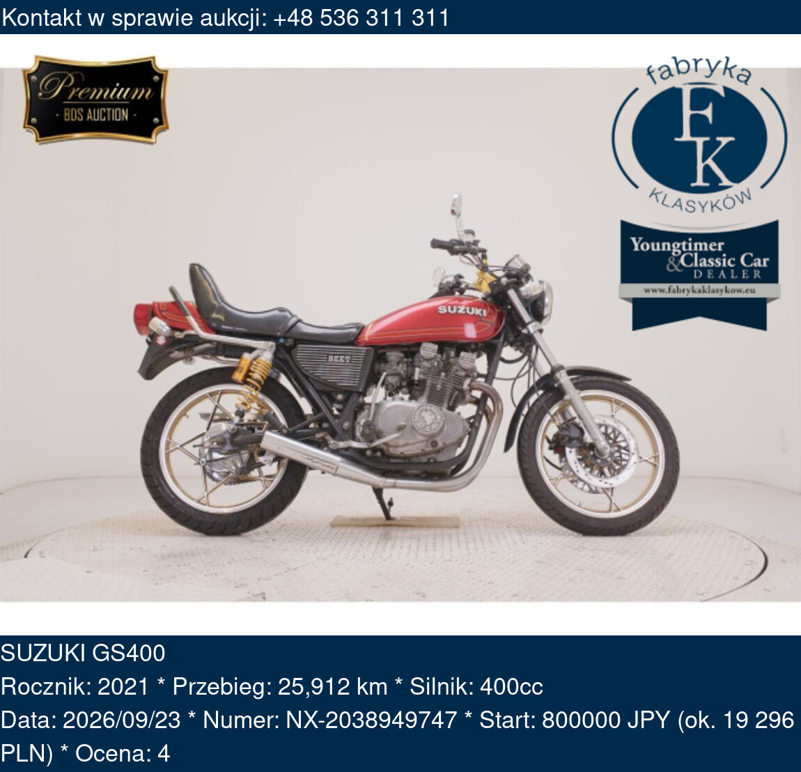 SUZUKI GS400 2021 - zdjęcie 2