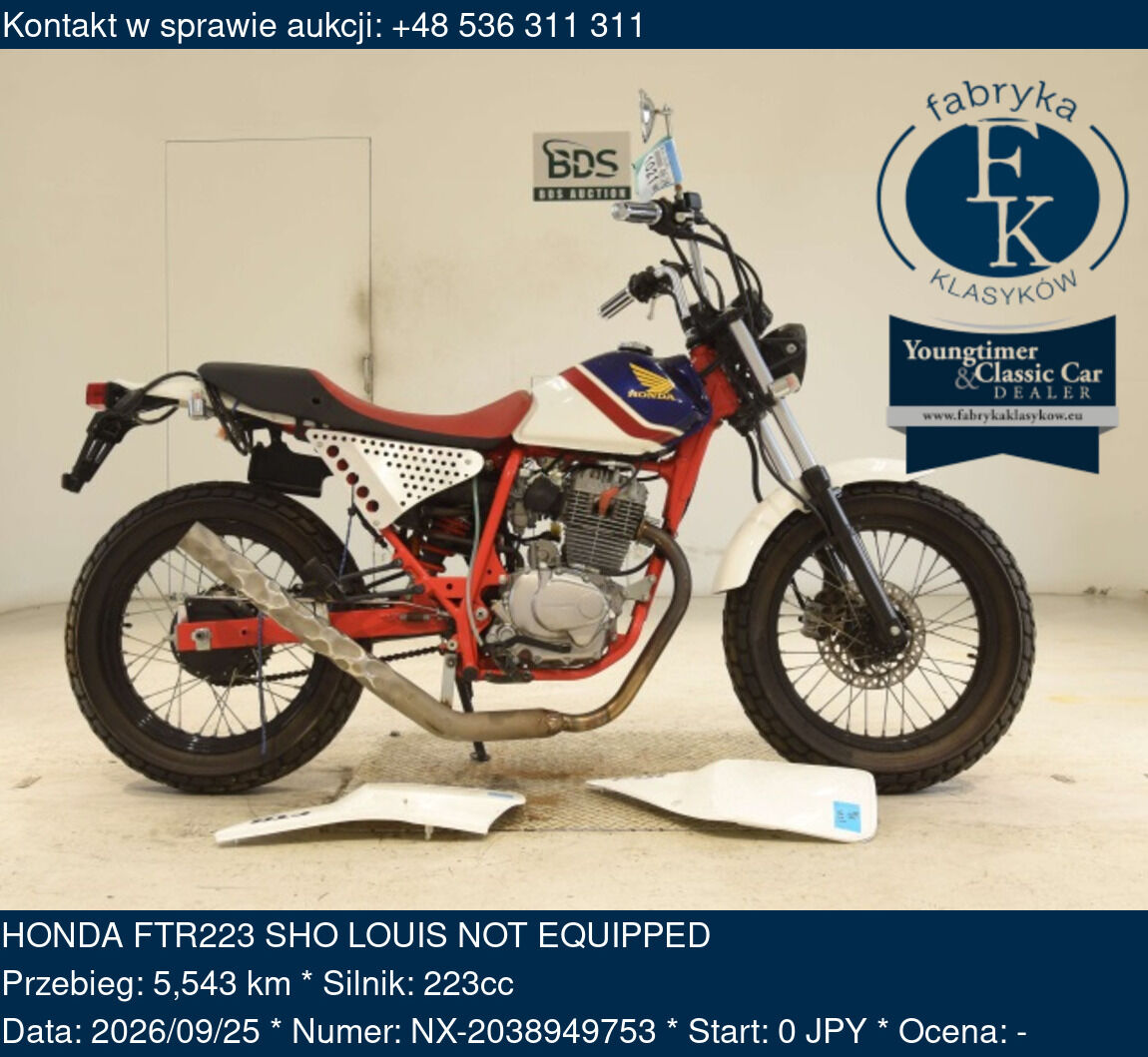 HONDA FTR223 SHO LOUIS NOT EQUIPPED  - zdjęcie 2