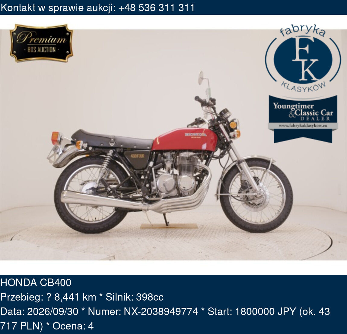 HONDA CB400 - zdjęcie 2