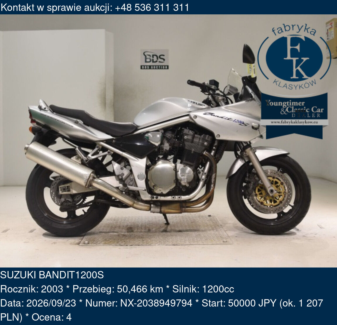SUZUKI BANDIT1200S 2003 - zdjęcie 2