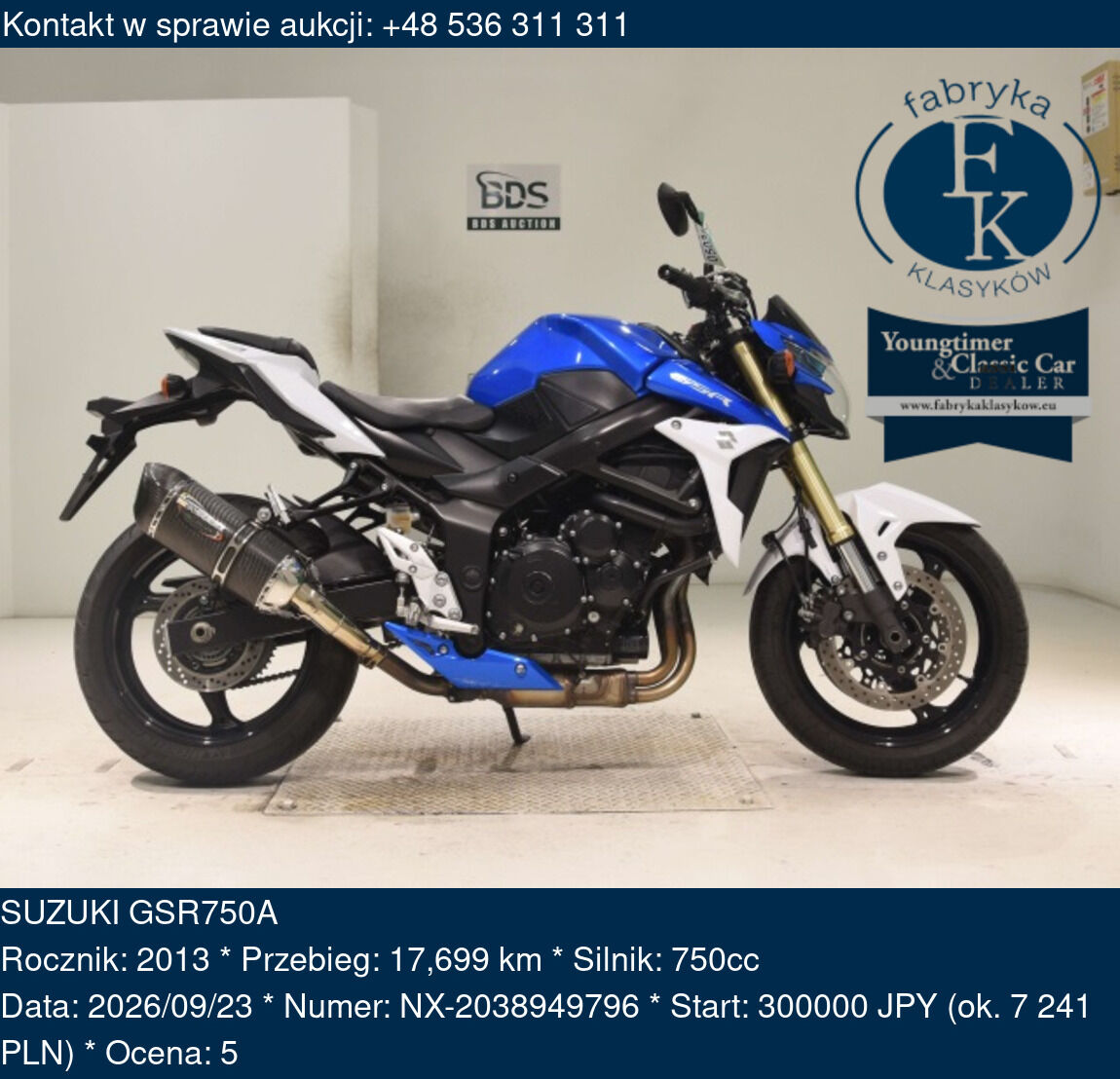 SUZUKI GSR750A 2013 - zdjęcie 2