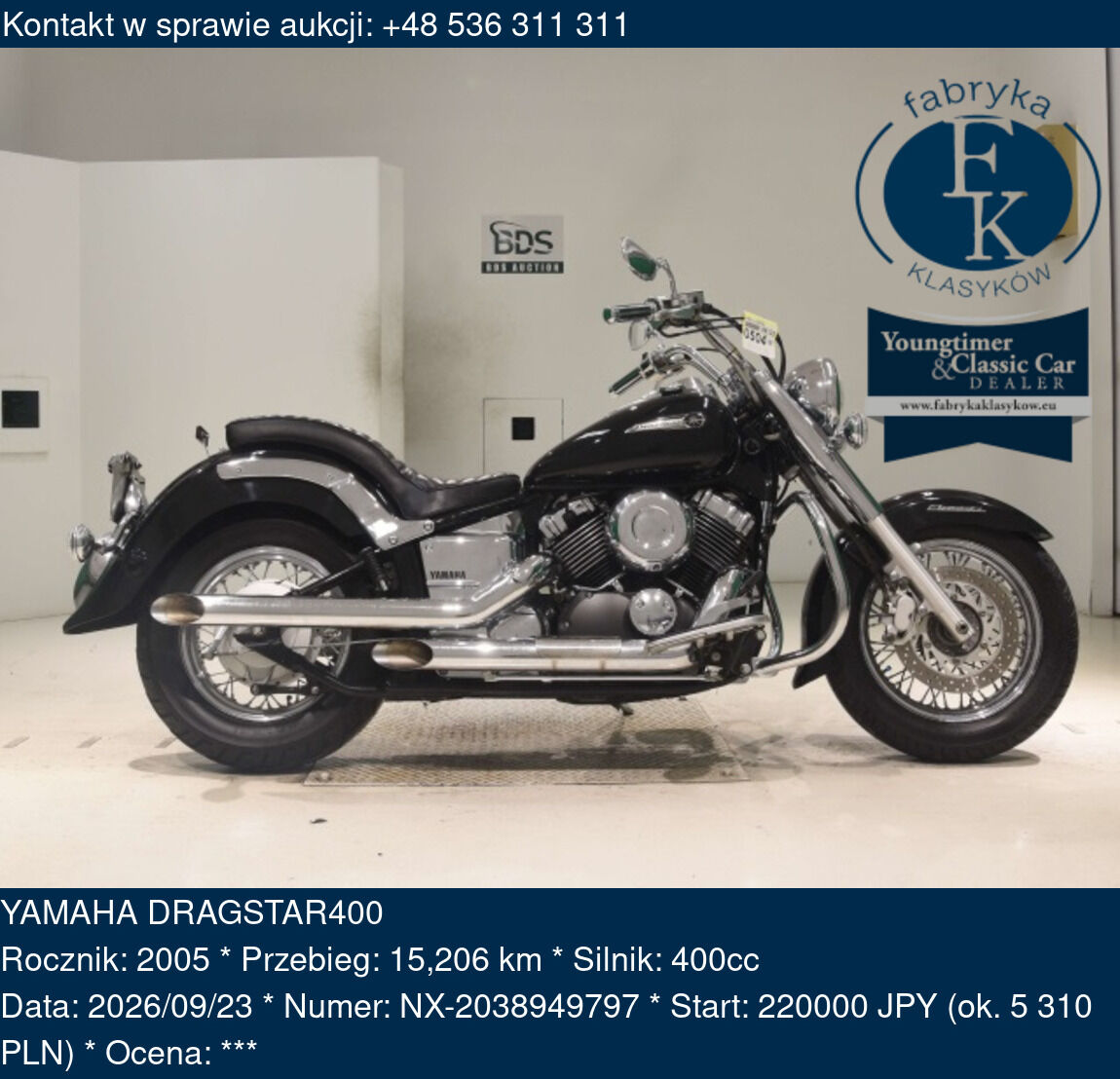 YAMAHA DRAGSTAR400 2005 - zdjęcie 2
