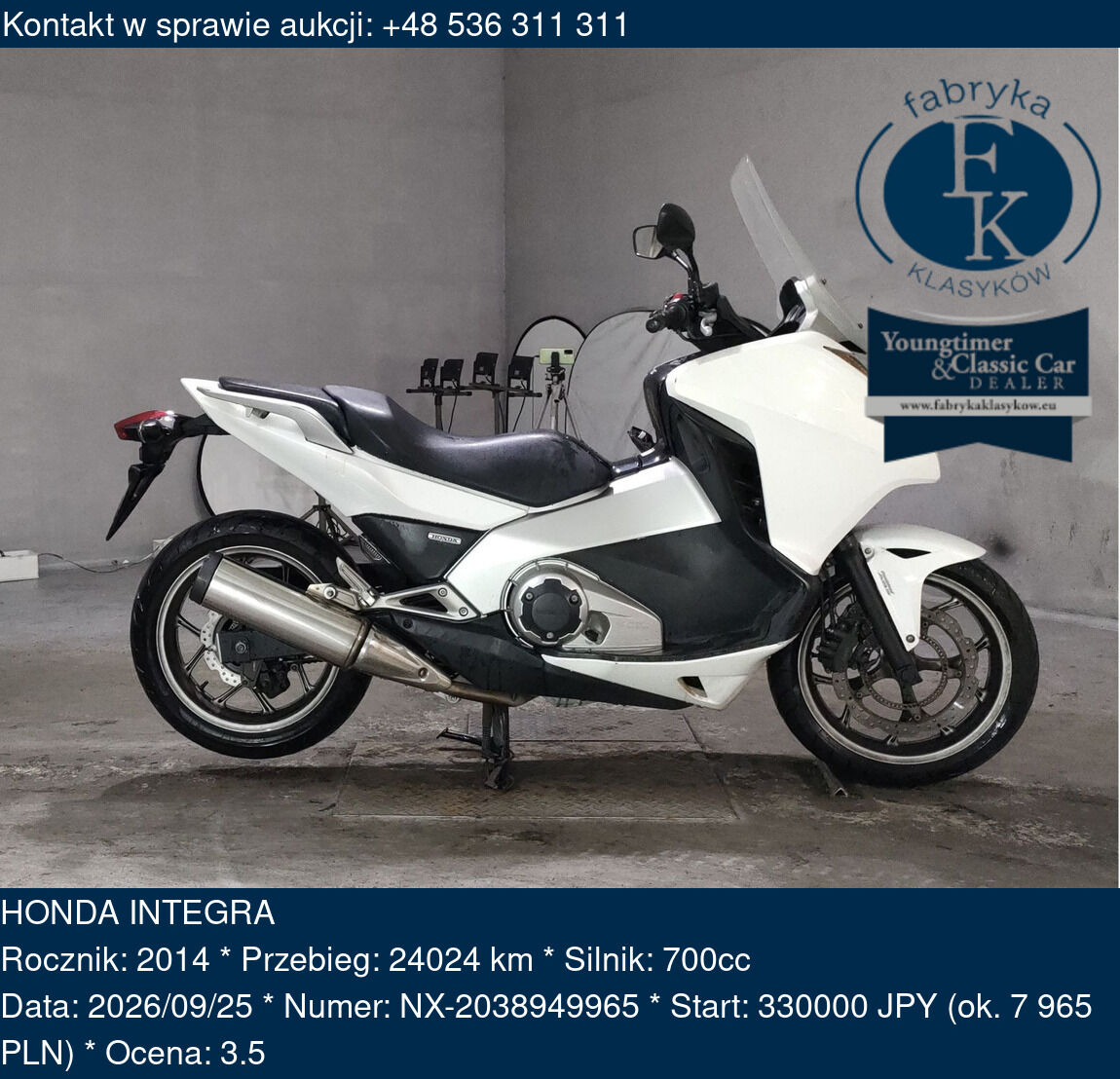 HONDA INTEGRA 2014 - zdjęcie 2