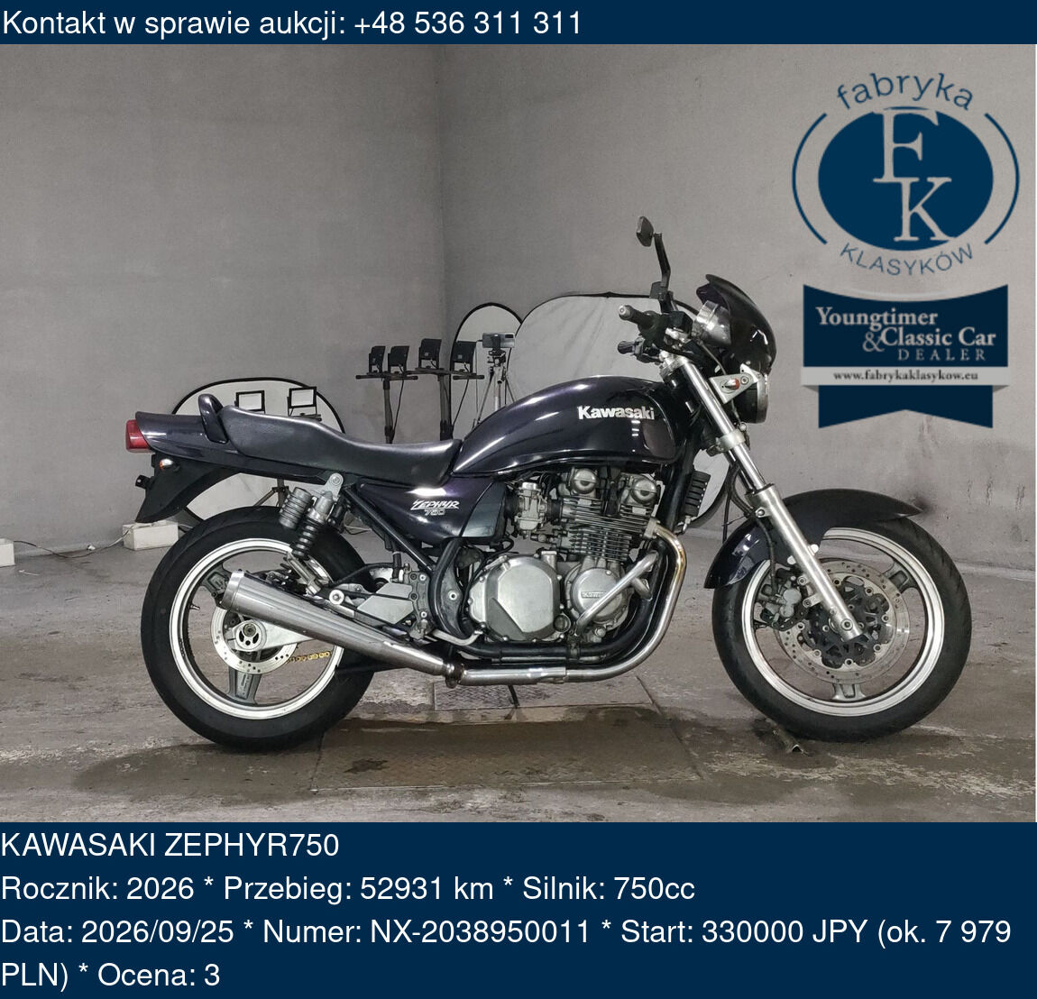 KAWASAKI ZEPHYR750 2026 - zdjęcie 2