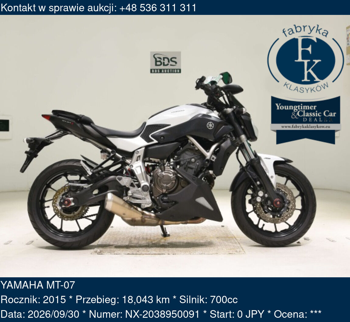 YAMAHA MT-07 2015 - zdjęcie 2