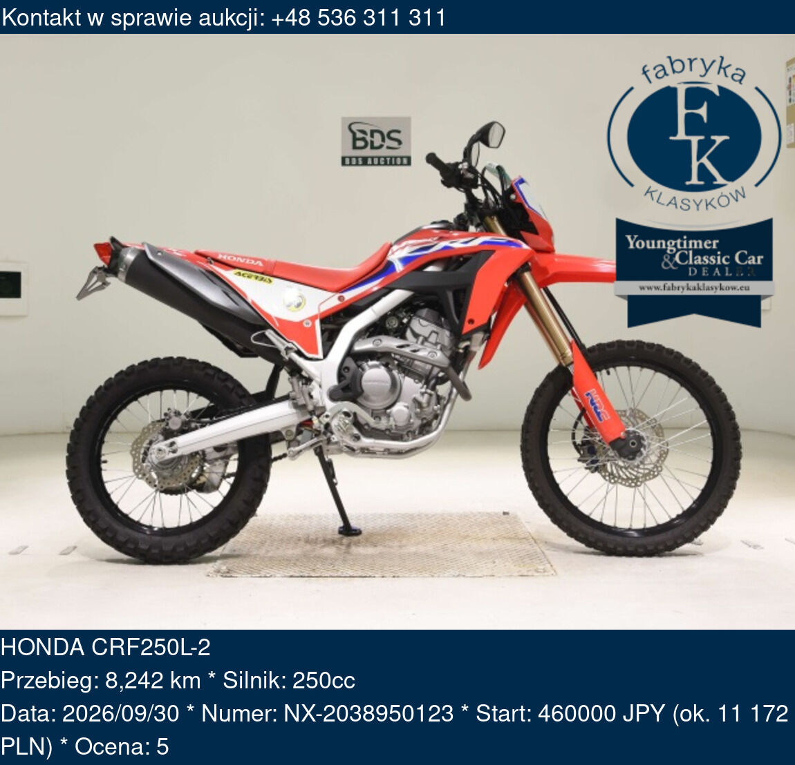 HONDA CRF250L-2  - zdjęcie 2