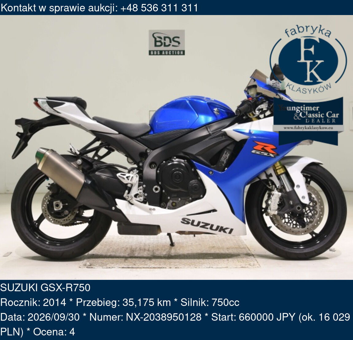 SUZUKI GSX-R750 2014 - zdjęcie 2