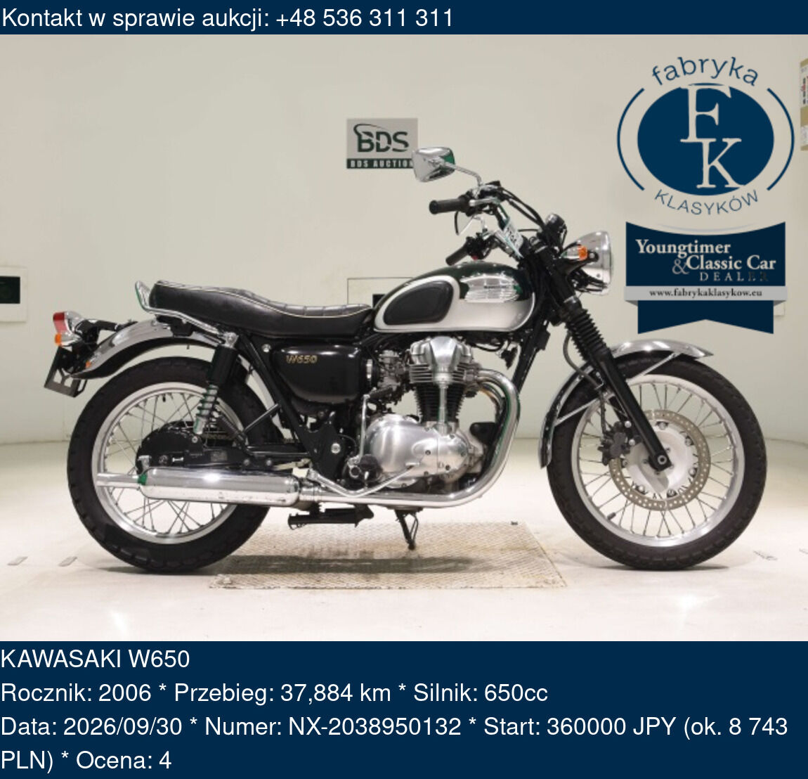 KAWASAKI W650 2006 - zdjęcie 2