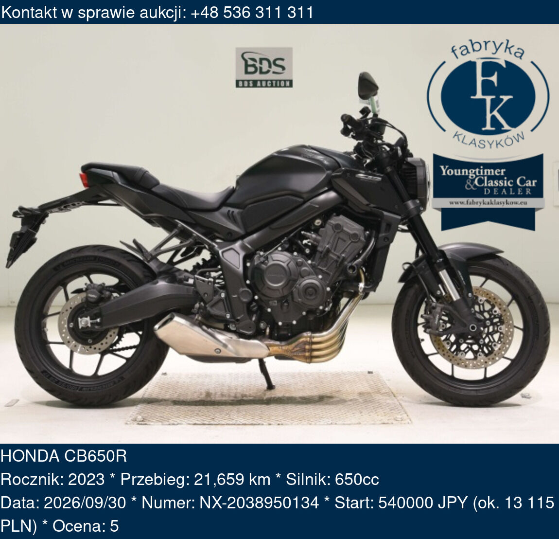 HONDA CB650R 2023 - zdjęcie 2