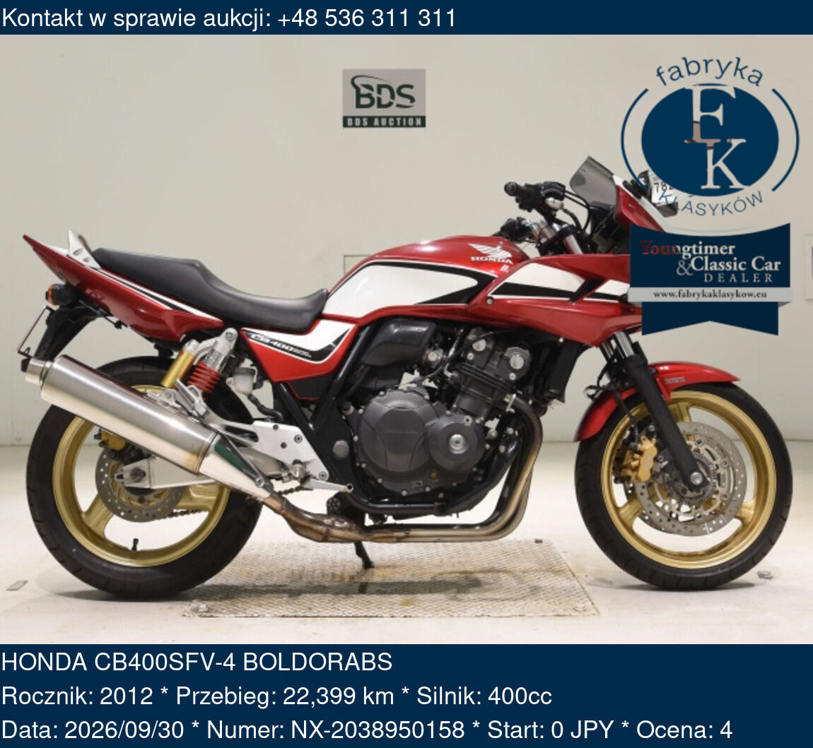 HONDA CB400SFV-4 BOLDORABS 2012 - zdjęcie 2