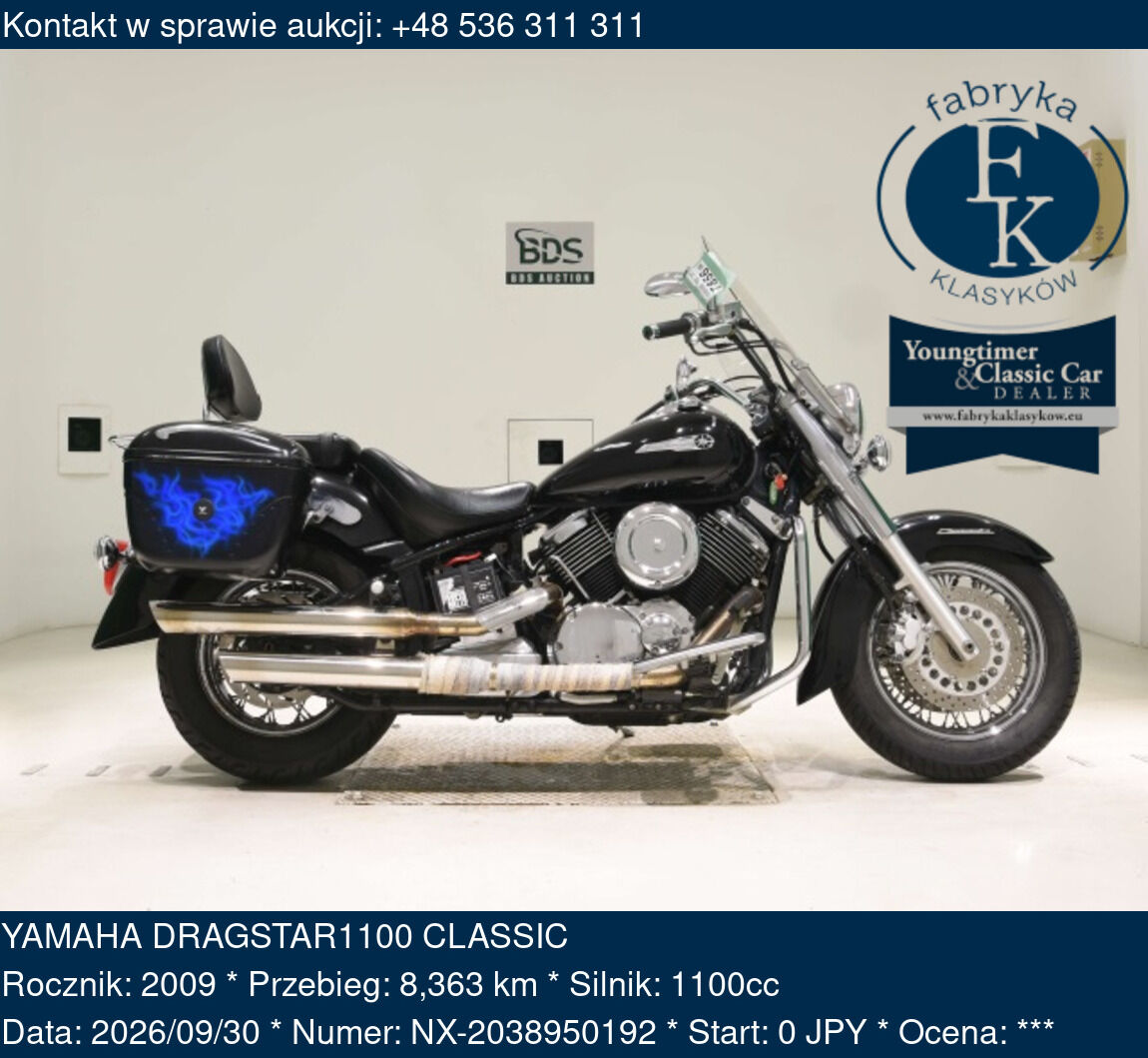 YAMAHA DRAGSTAR1100 CLASSIC 2009 - zdjęcie 2
