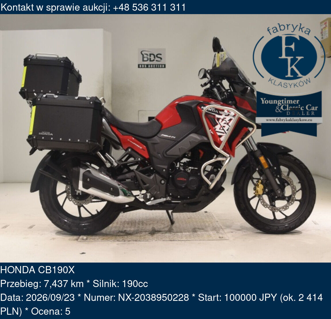 HONDA CB190X  - zdjęcie 2