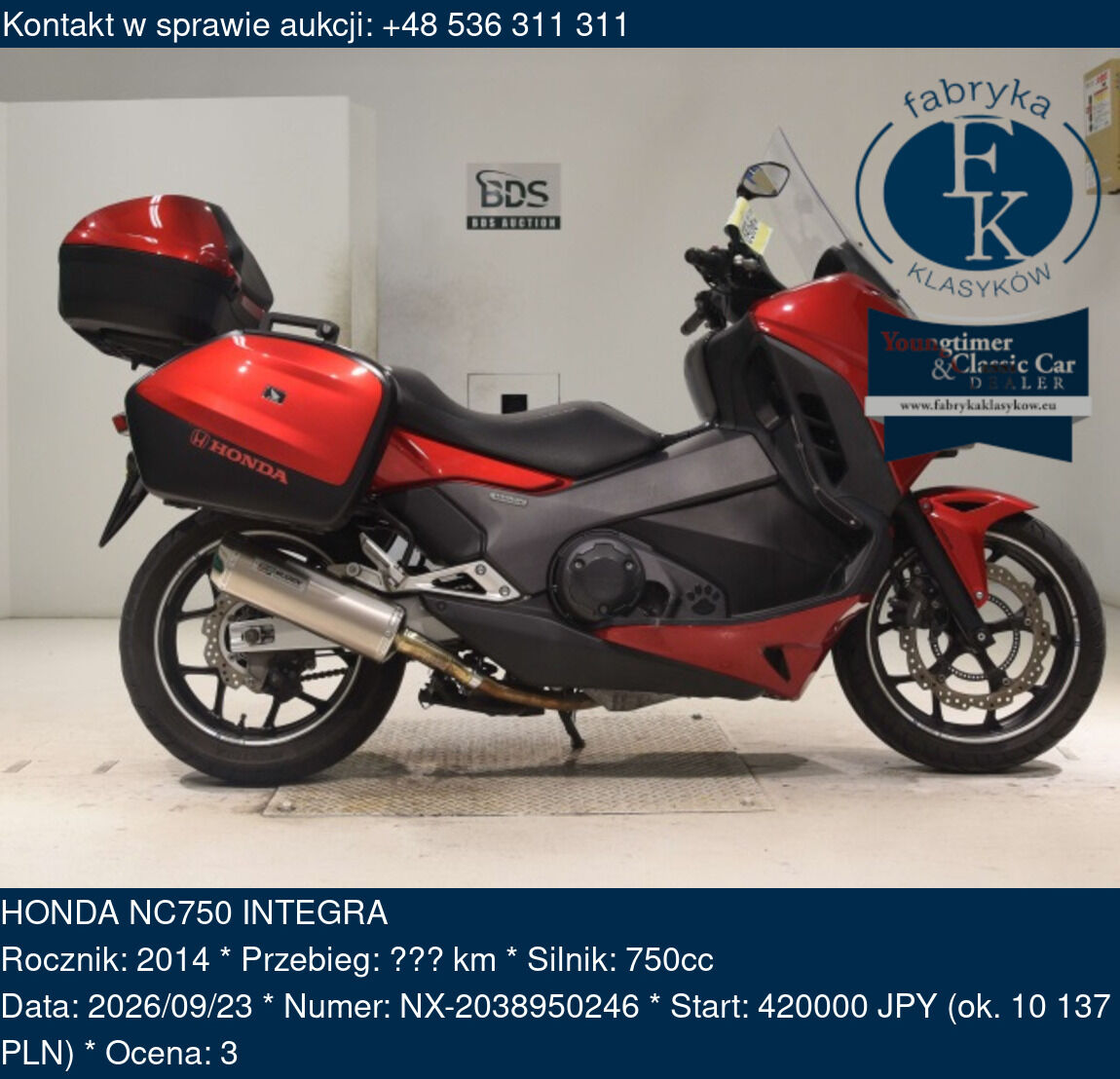 HONDA NC750 INTEGRA 2014 - zdjęcie 2