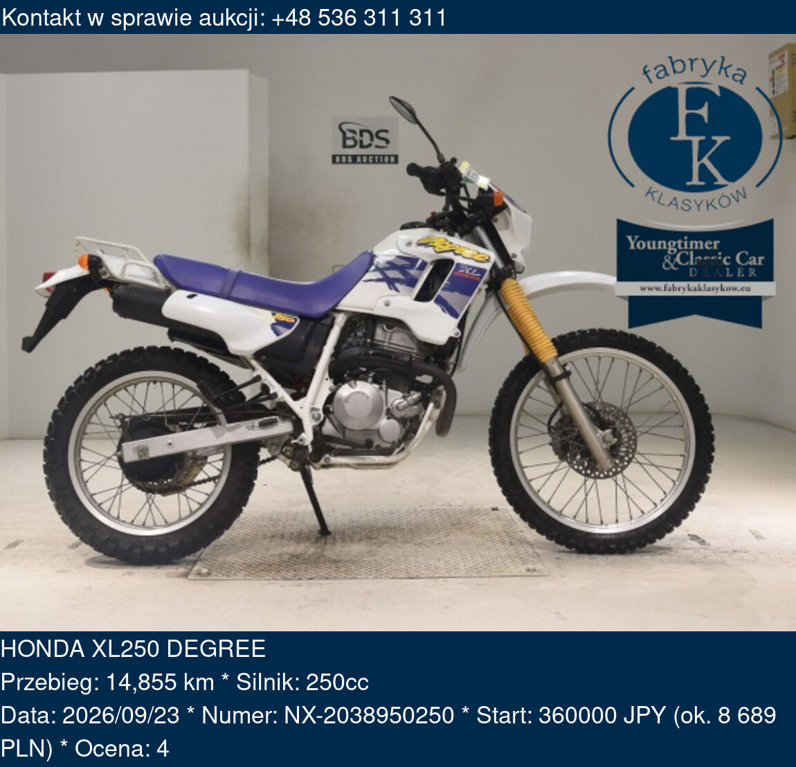 HONDA XL250 DEGREE  - zdjęcie 2