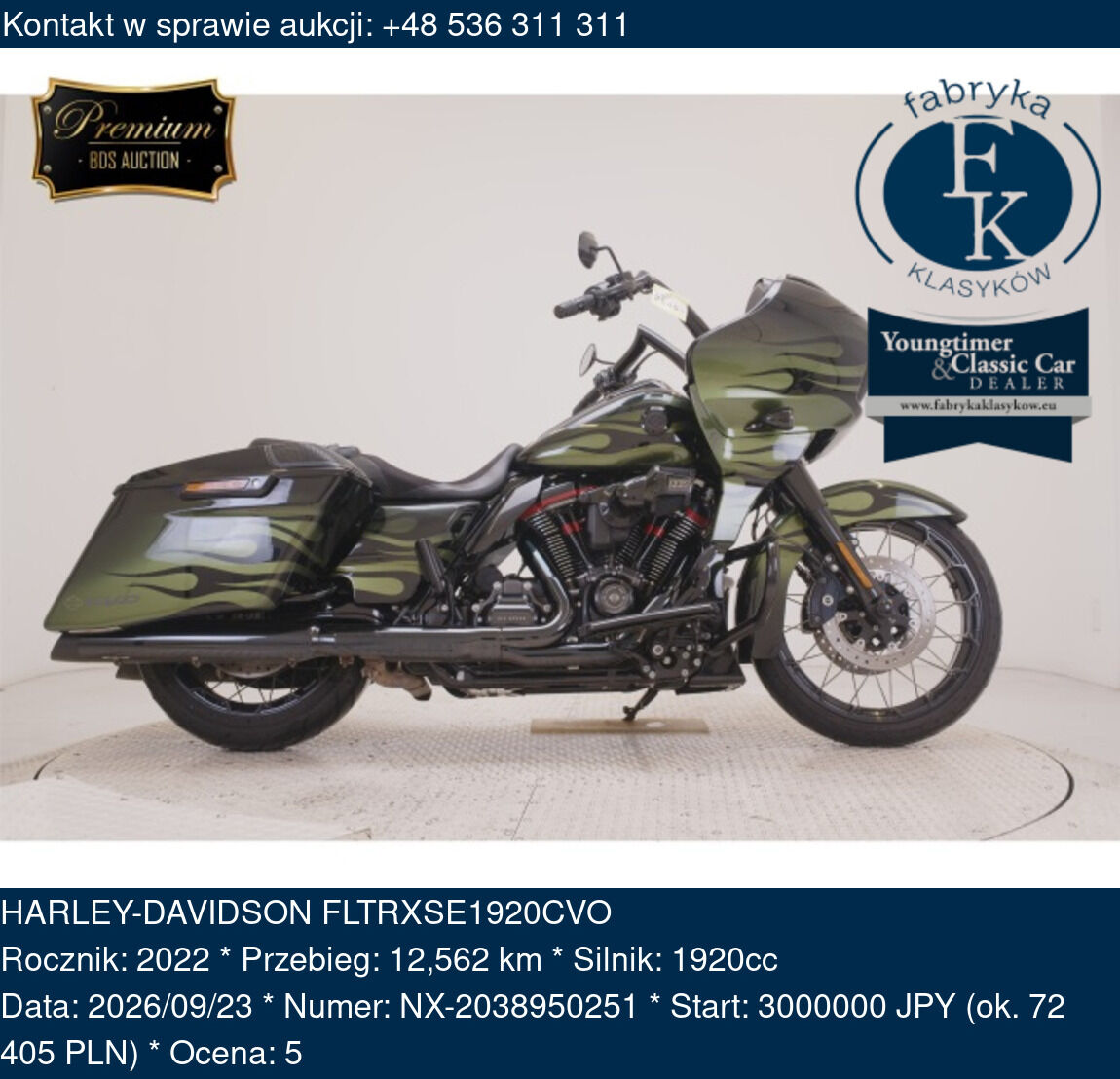 HARLEY-DAVIDSON FLTRXSE1920CVO 2022 - zdjęcie 2