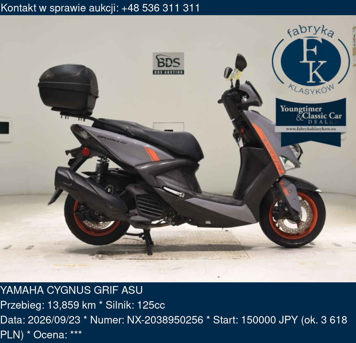 YAMAHA CYGNUS GRIF ASU  - zdjęcie 2