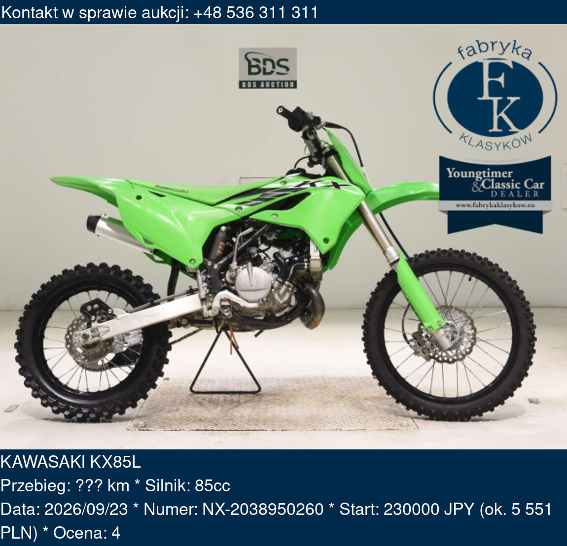 KAWASAKI KX85L - zdjęcie 2