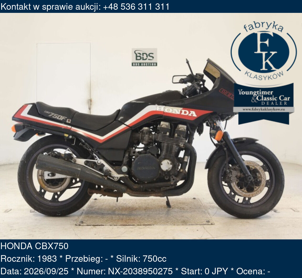 HONDA CBX750 1983 - zdjęcie 2