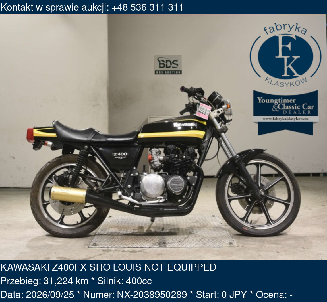 KAWASAKI Z400FX SHO LOUIS NOT EQUIPPED  - zdjęcie 2