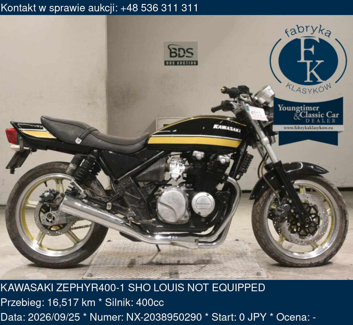 KAWASAKI ZEPHYR400-1 SHO LOUIS NOT EQUIPPED  - zdjęcie 2