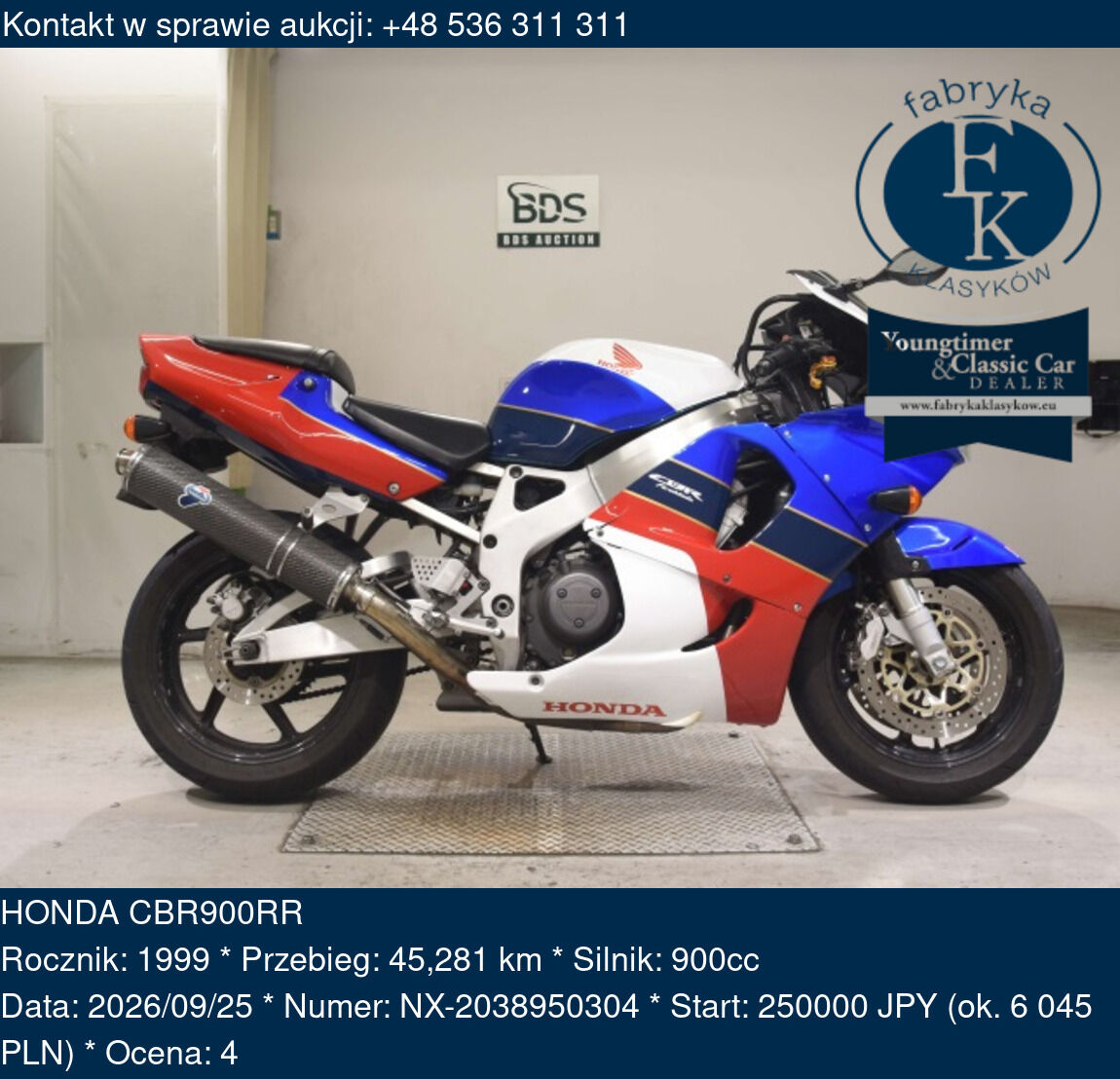 HONDA CBR900RR 1999 - zdjęcie 2