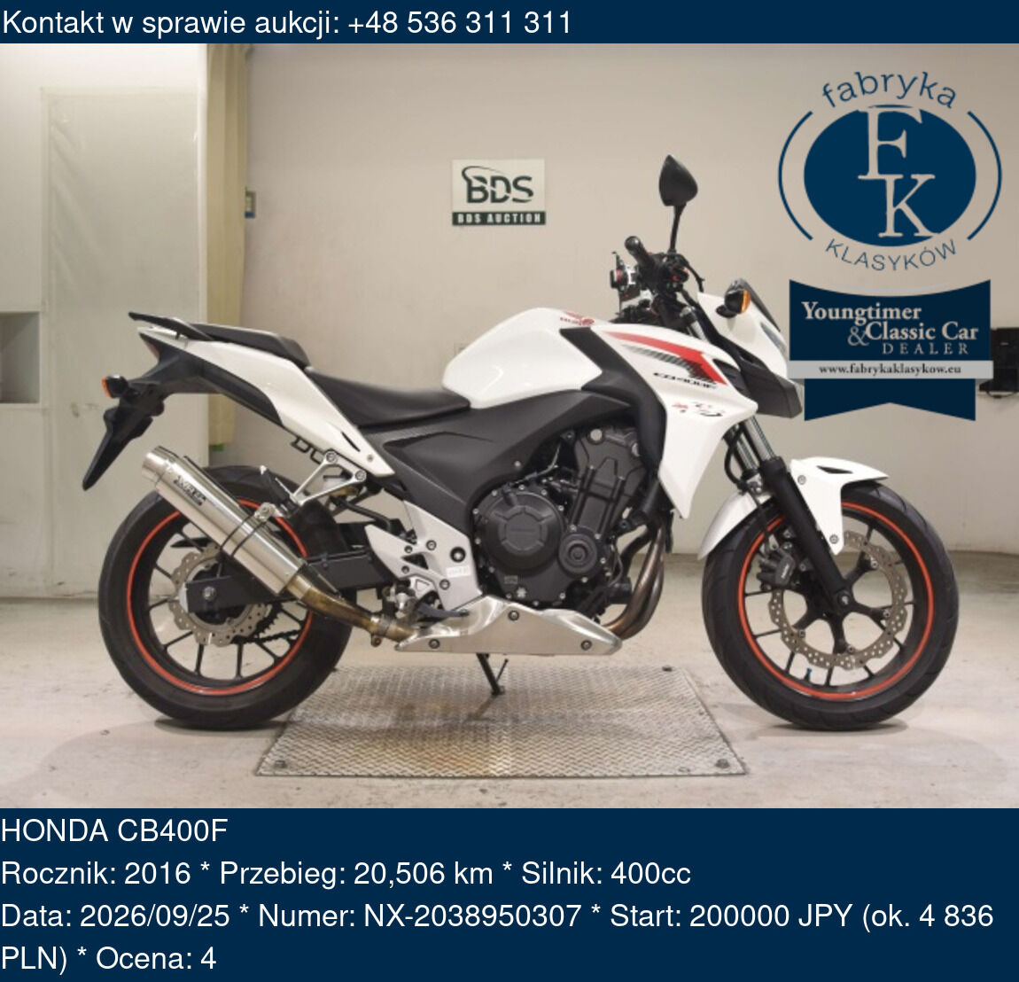 HONDA CB400F 2016 - zdjęcie 2