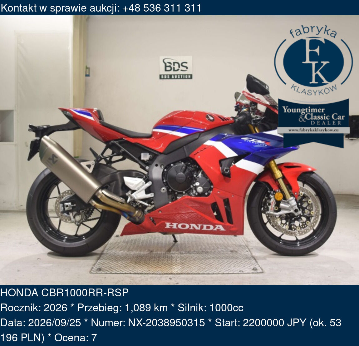HONDA CBR1000RR-RSP 2026 - zdjęcie 2