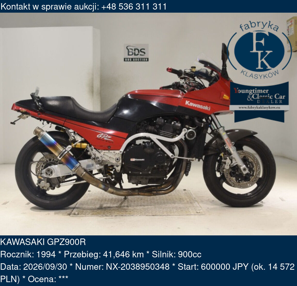 KAWASAKI GPZ900R 1994 - zdjęcie 2