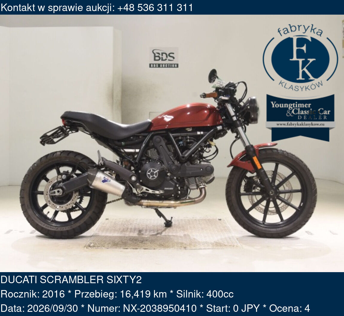 DUCATI SCRAMBLER SIXTY2 2016 - zdjęcie 2