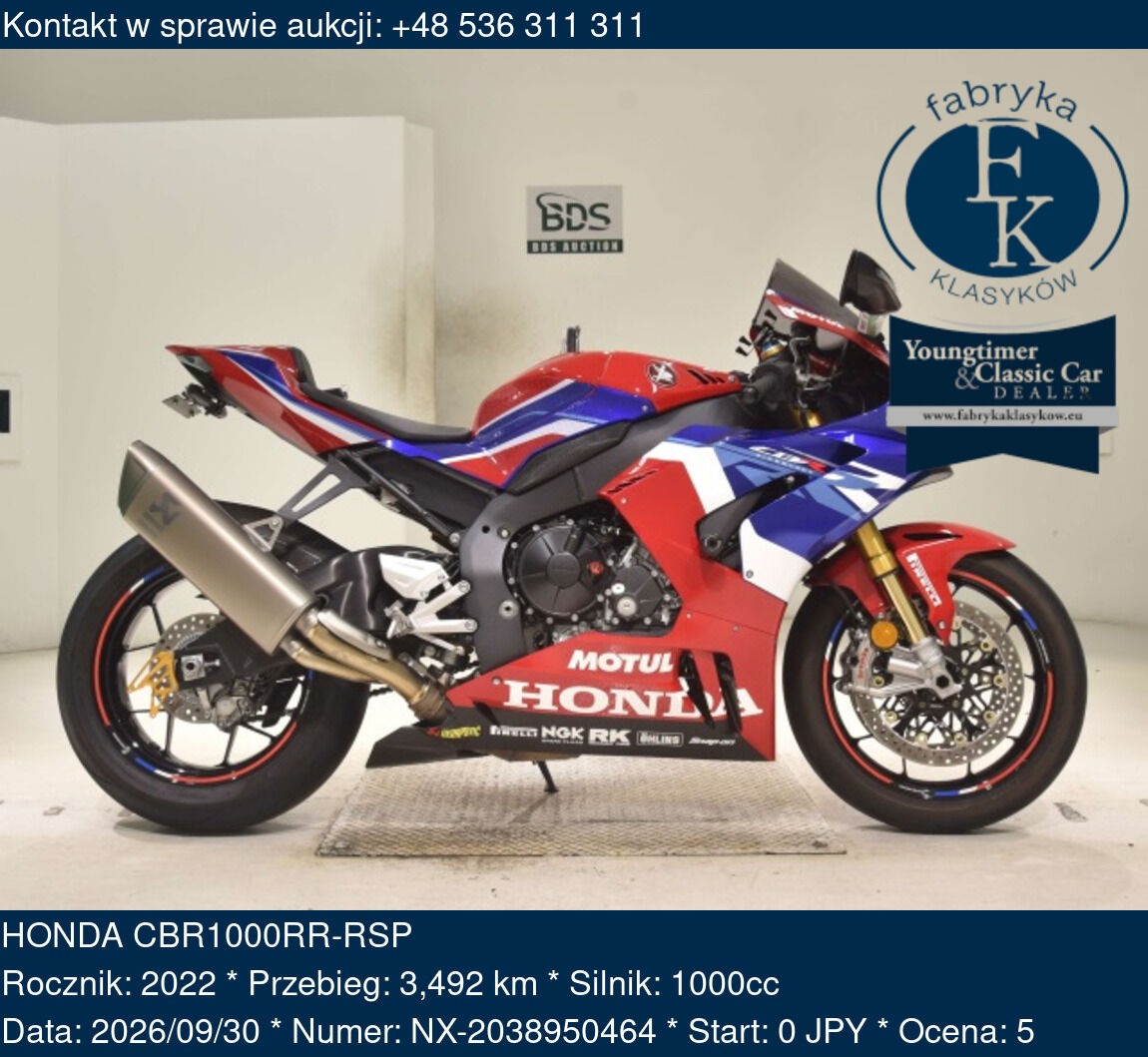 HONDA CBR1000RR-RSP 2022 - zdjęcie 2