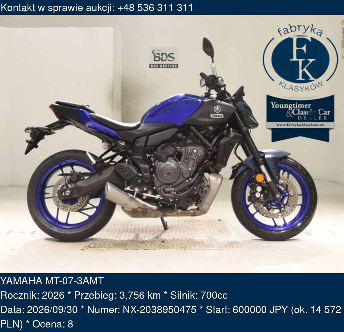 YAMAHA MT-07-3AMT 2026 - zdjęcie 2