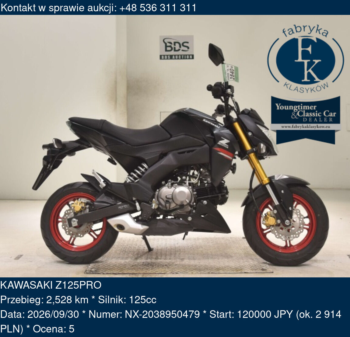 KAWASAKI Z125PRO  - zdjęcie 2