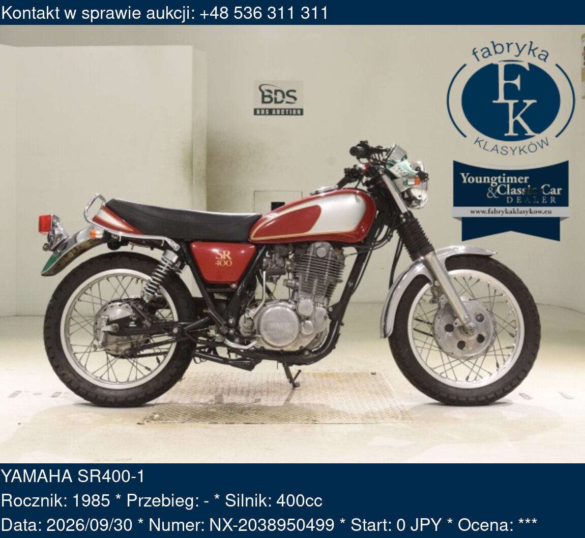 YAMAHA SR400-1 1985 - zdjęcie 2