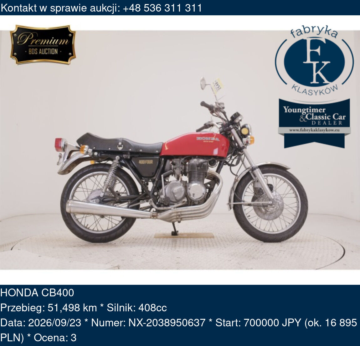 HONDA CB400 - zdjęcie 2