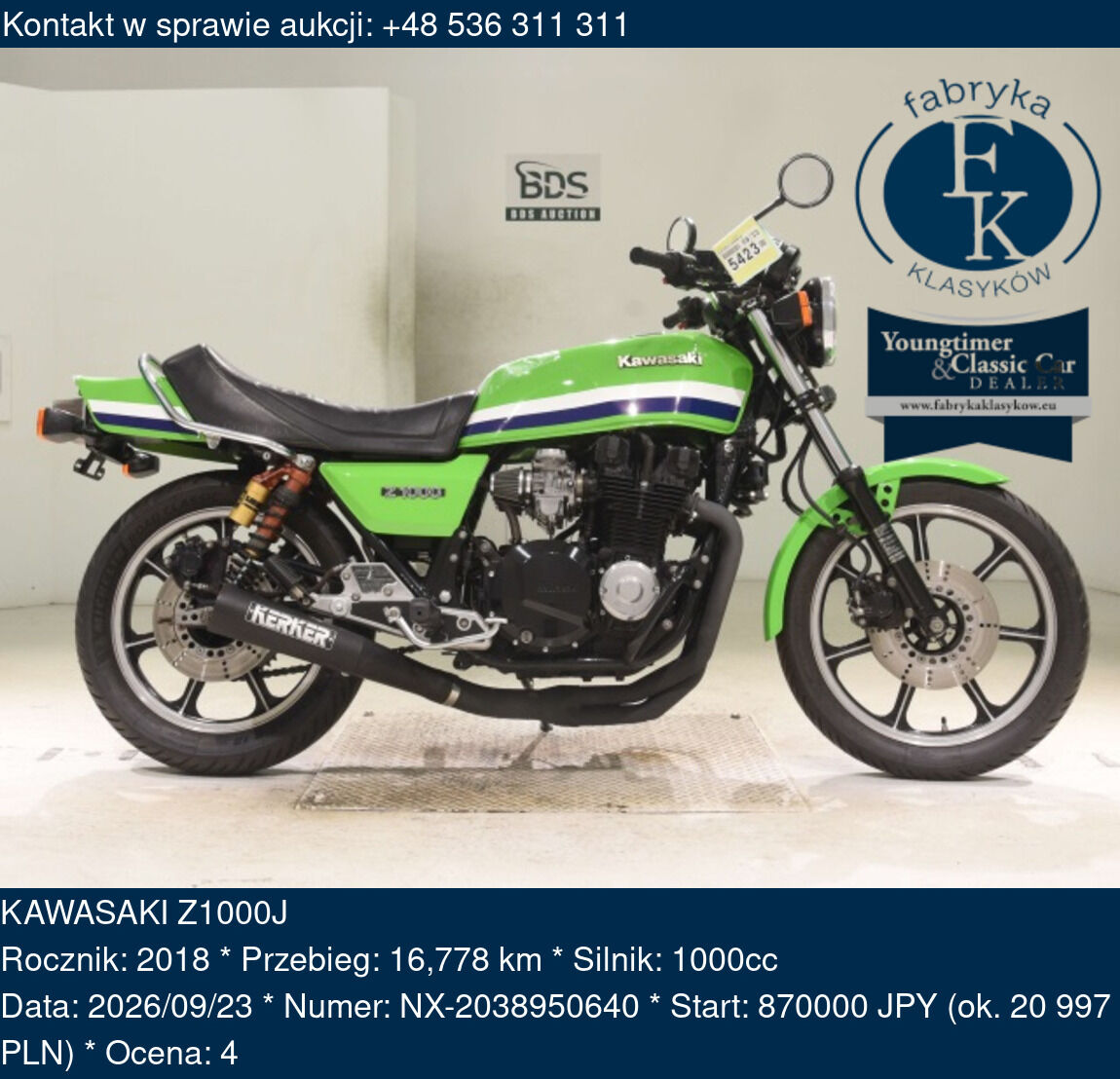 KAWASAKI Z1000J 2018 - zdjęcie 2