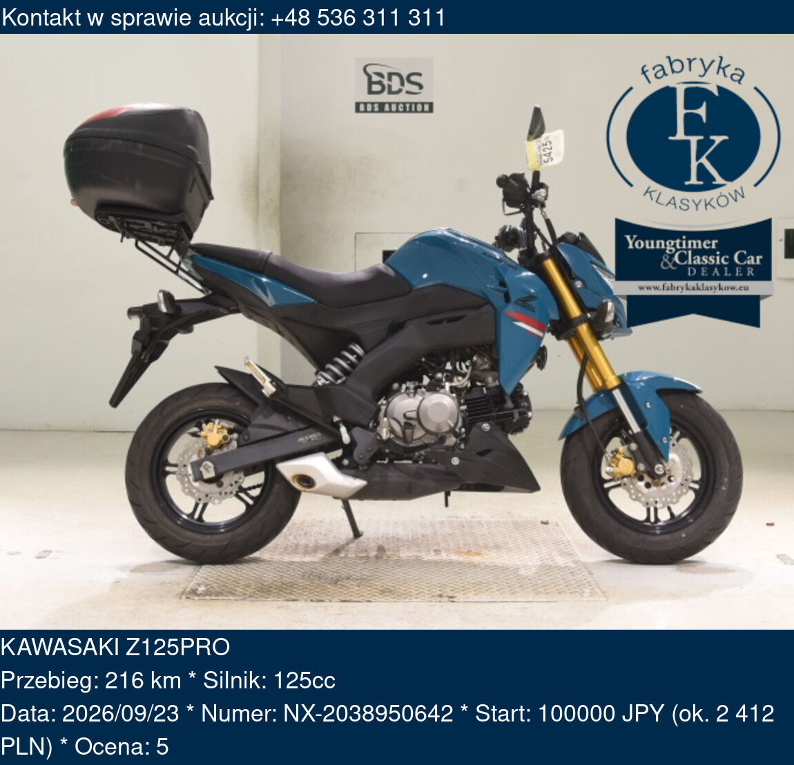 KAWASAKI Z125PRO  - zdjęcie 2